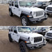 Jeep Wrangler before and after chrome delete trim accessories