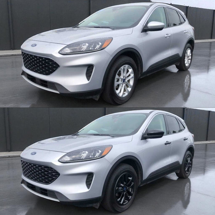 Ford Escape before and after chrome delete trim accessories