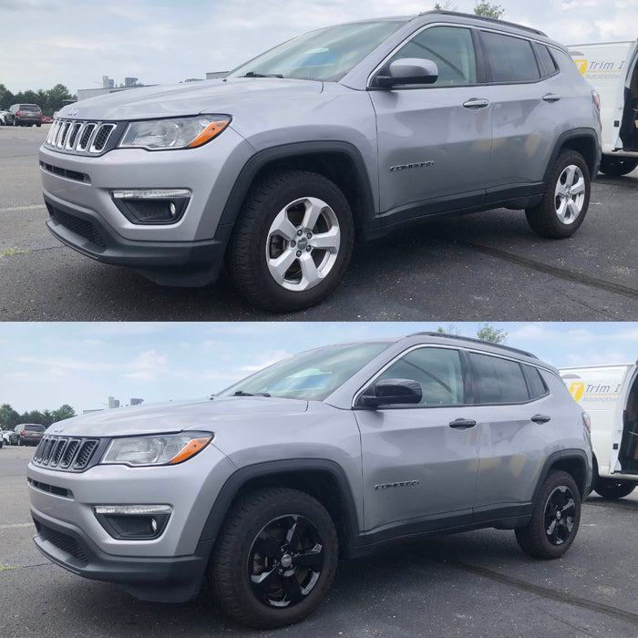 Cherokee before and after chrome delete trim accessories