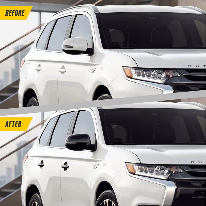 Trim Illusion MC6369BLK Chrome Delete Mirror Cover for 22-25 Outlander PHEV. Tape-on Gloss Black ABS Mirror Cover. 2 PCS kit. U.S. Patented