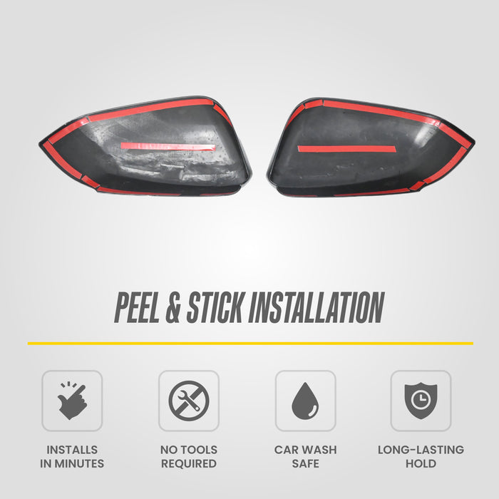 Trim Illusion MC6374BLK Chrome Delete Mirror Cover for 25-26 Toyota 4Runner - Replacement Gloss Black ABS Mirror Cover. 2 PCS kit. U.S. Patented