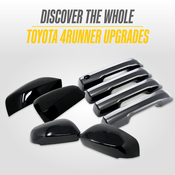 Trim Illusion MC6378BLK Chrome Delete Mirror Cover for 25-26 Toyota 4Runner | Tape-on Gloss Black ABS Mirror Cover. 2 PCS kit. U.S. Patented