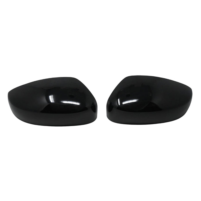 Mirror Cover Overlay 2017-2024 Chrysler Pacifica Gloss Black Top Half Caps (No Turn Signal Cutout), 2 Piece Set for 2017-2024 Chrysler Pacifica - MC6385BLK
