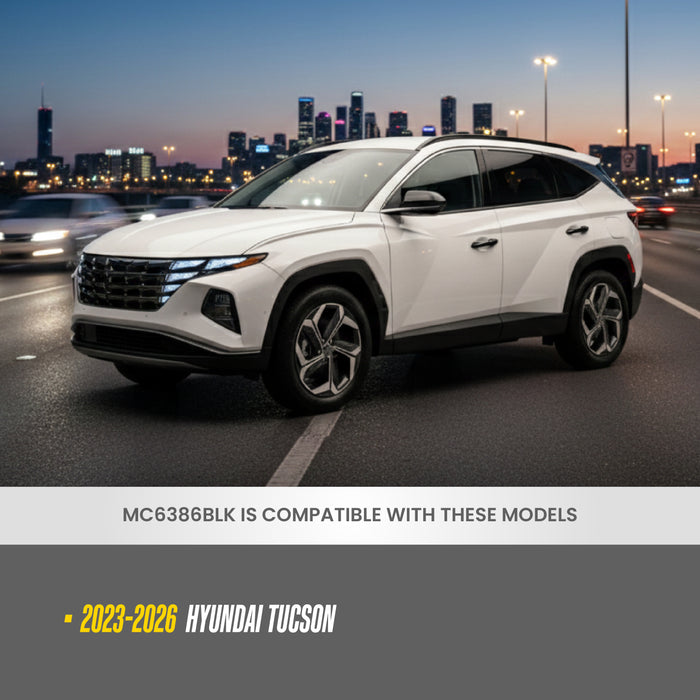 Trim Illusion Mirror Cover Overlay Gloss Black Caps Turn Signals 2 Piece Set 2023-2026 Hyundai Tucson