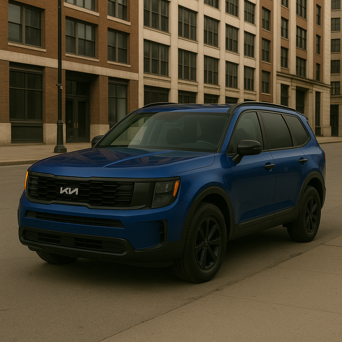 kia telluride with chrome delete mirrors