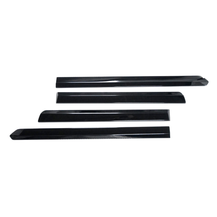 Trim Illusion SM6113BLK Chrome Delete Door Molding for 24-26 Toyota Tacoma | Fits SR, SR5, Trailhunter, Limited, TRD range and more. Tape-on Gloss Black ABS Door Molding set. 4 PCS kit. U.S. Patented