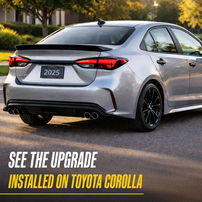 Rear Trunk Spoiler Wing Toyota Corolla Sedan 2020-2025 Gloss Black Flush Mount Tape-On Lip - SP6004BLK