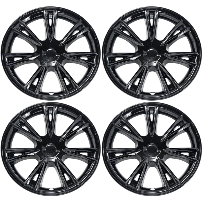 Trim Illusion WC120-19BLK Chrome Delete 19" Wheel Cover for 20-25 Tesla Y | Fits Long Range, Performance and Standard Range. Snap-on Gloss Black Wheel Cover. U.S. Patented
