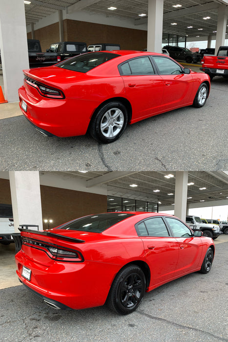 charger before and after chrome delete wheel skins installed