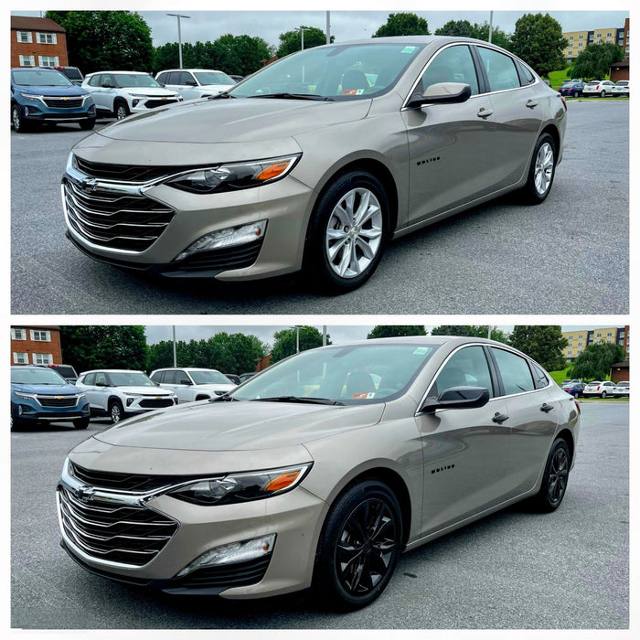 chevy malibu before and after chrome delete trim installed