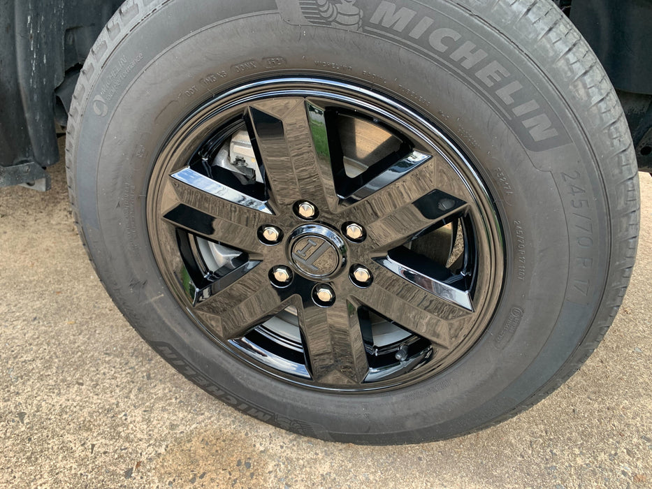 chrome delete wheel skin installed on ford f150