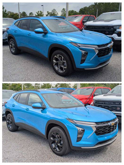 Chevy trax chrome delete wheel skins before and after