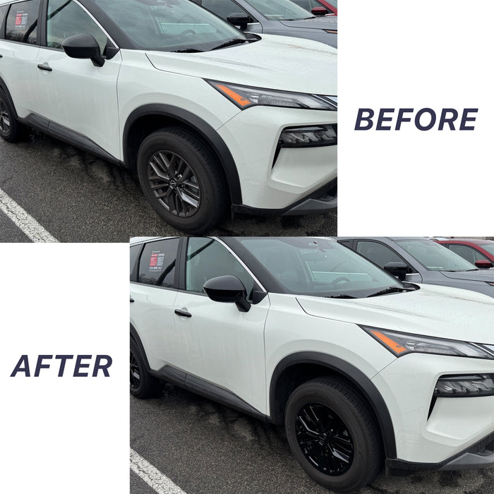 Chrome Delete Gloss Black Wheel Skin Set - Nissan Rogue S