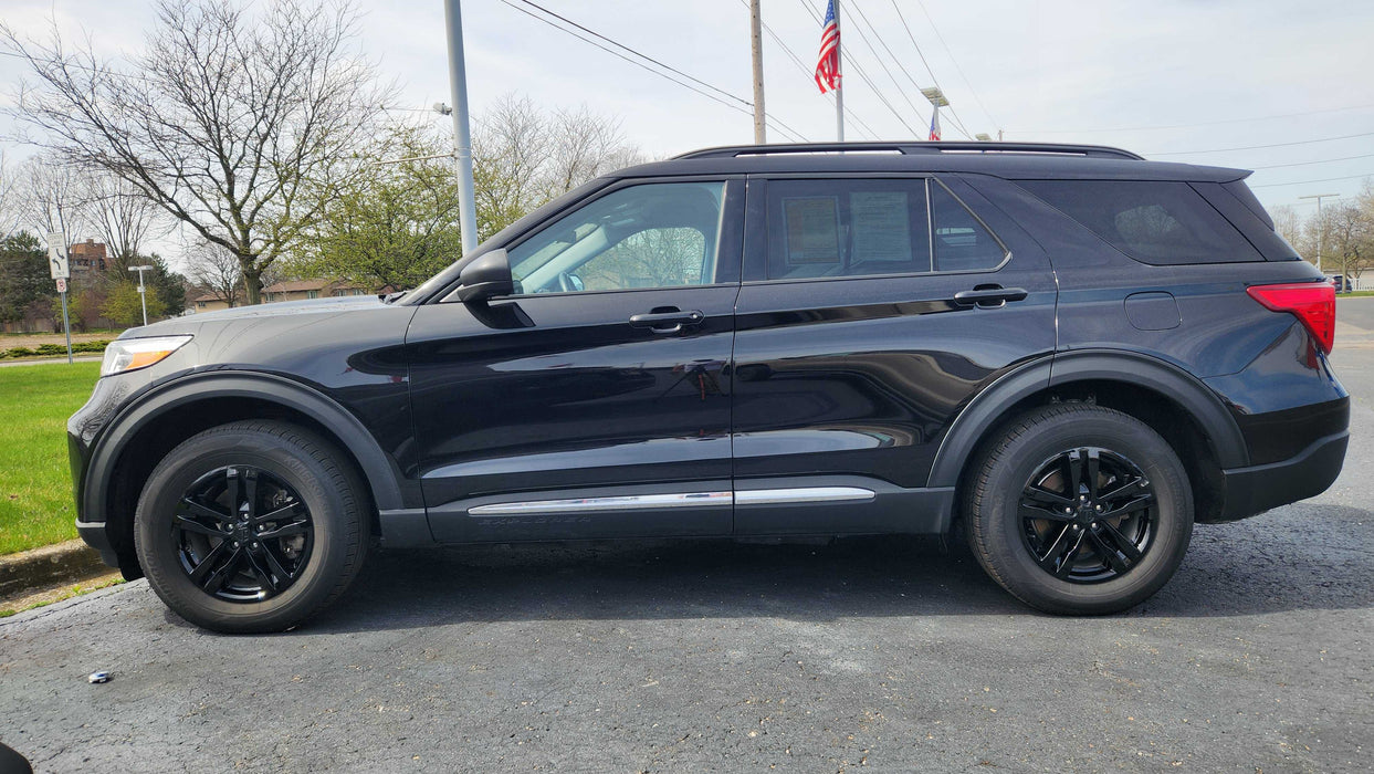 chrome delete wheel skins installed on ford explorer