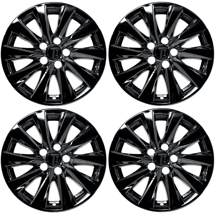 Trim Illusion WSK728-17BLK Chrome Delete 17" Wheel Skin for 18-20 Toyota Camry - Fits LE. Snap-on Gloss Black PP Blend Wheel Skin. 8 PCS kit. U.S. Patented