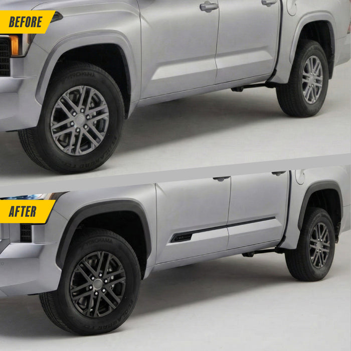 Gloss Black Wheel Skins 8PC Snap-On Rim Covers Alloy Wheels Hubcap Overlay Simulator Set Toyota Tundra - WSK736-18BLK