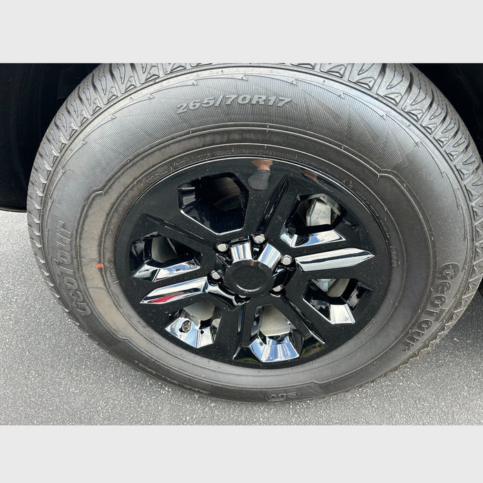 Chrome Delete Gloss Black 17" Wheel Skin Set - WSK741-17BLK