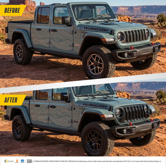 Jeep Gladiator Chrome Delete Wheel Skins by Trim Illusion