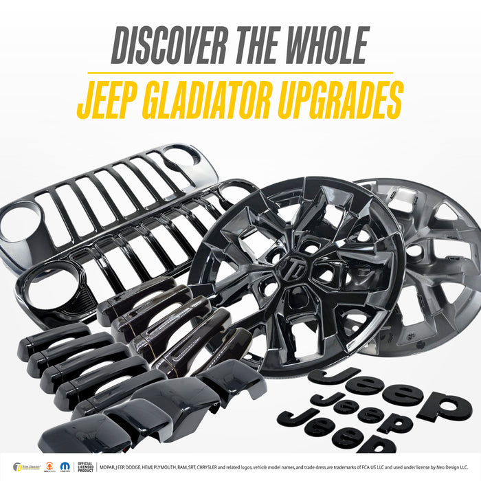 Jeep Gladiator Chrome Delete Wheel Skins by Trim Illusion