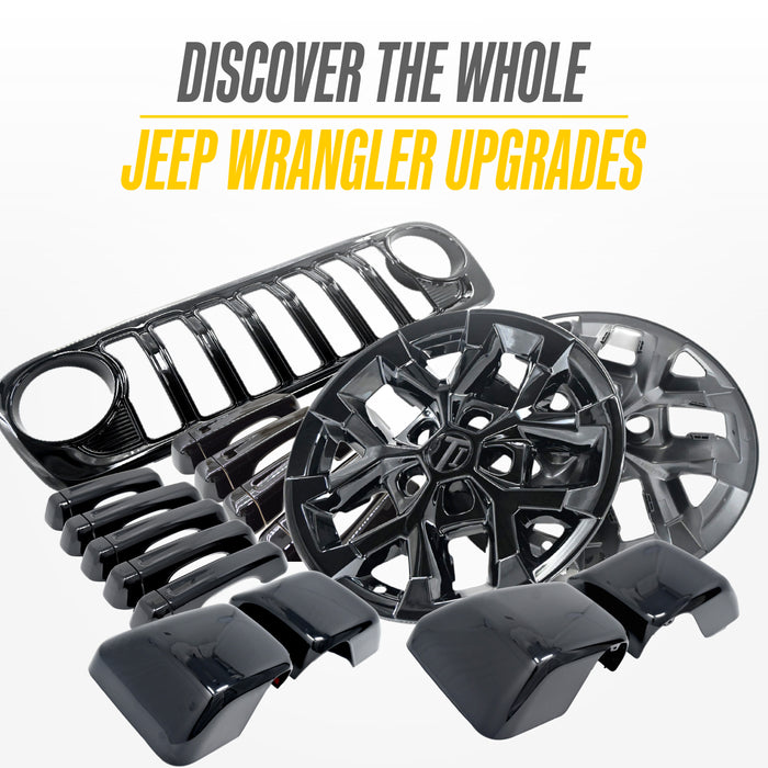 Jeep Wrangler Chrome Delete Wheel Skins by Trim Illusion
