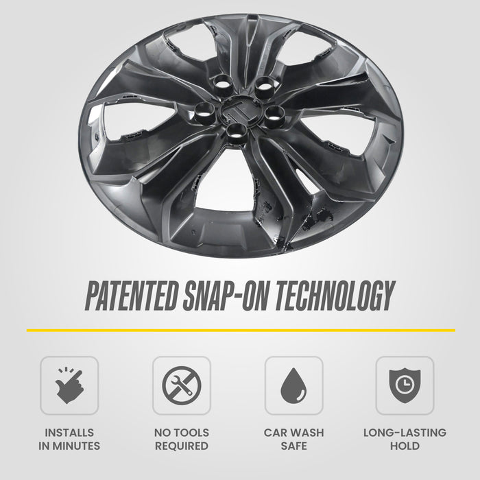 Chrome Delete Gloss Black 18" Wheel Skin Set - WSK870-18BLK