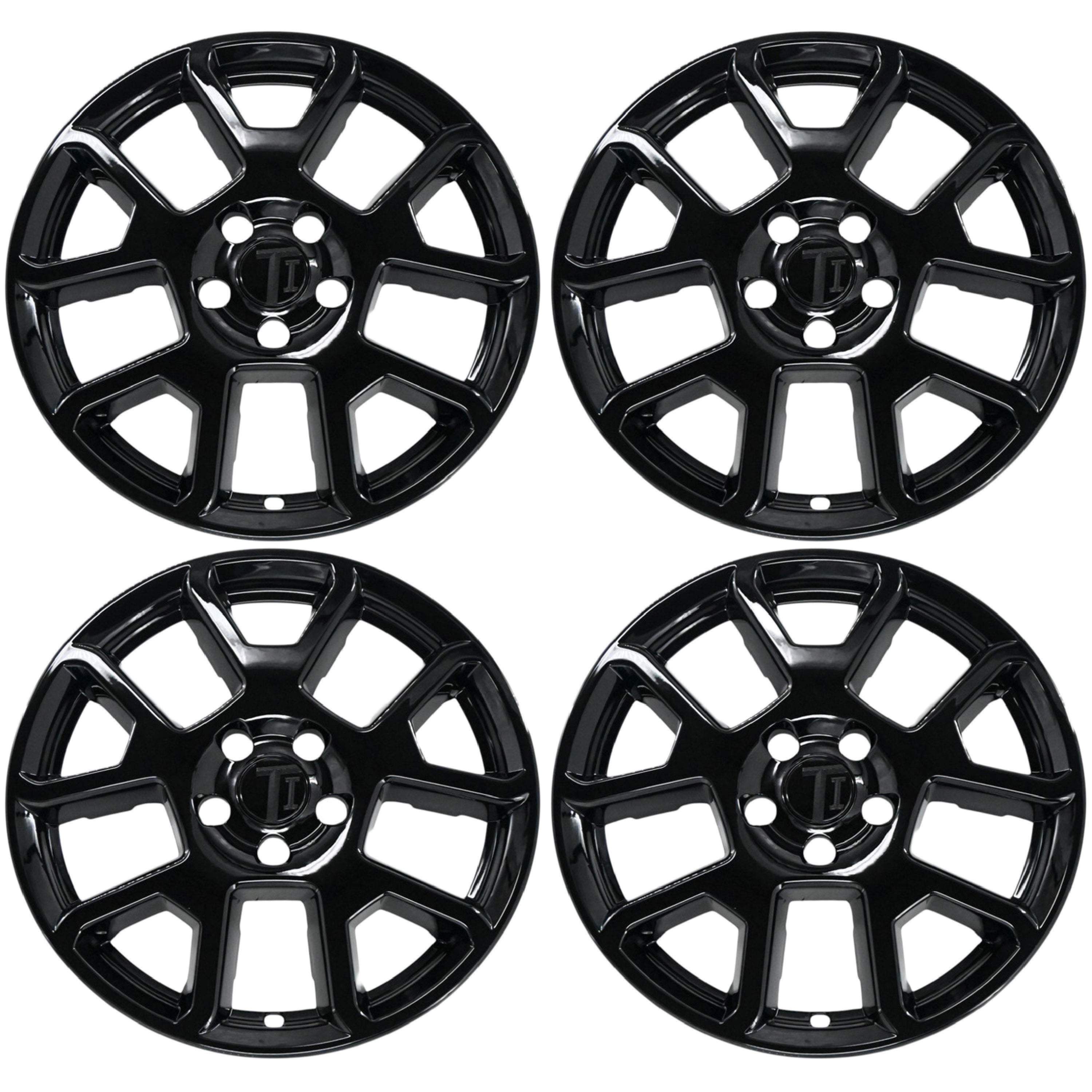 Chrome Delete Wheel Skin Set for 2019–2023 Jeep Renegade – Gloss Black Blackout Trim Accessory