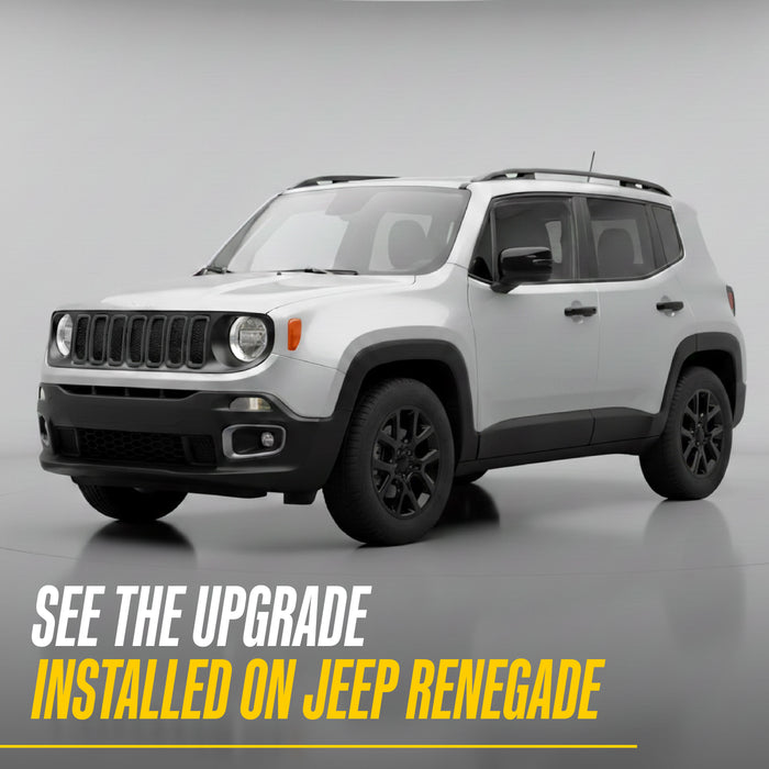 Chrome Delete Wheel Skin Set for 2019–2023 Jeep Renegade – Gloss Black Blackout Trim Accessory