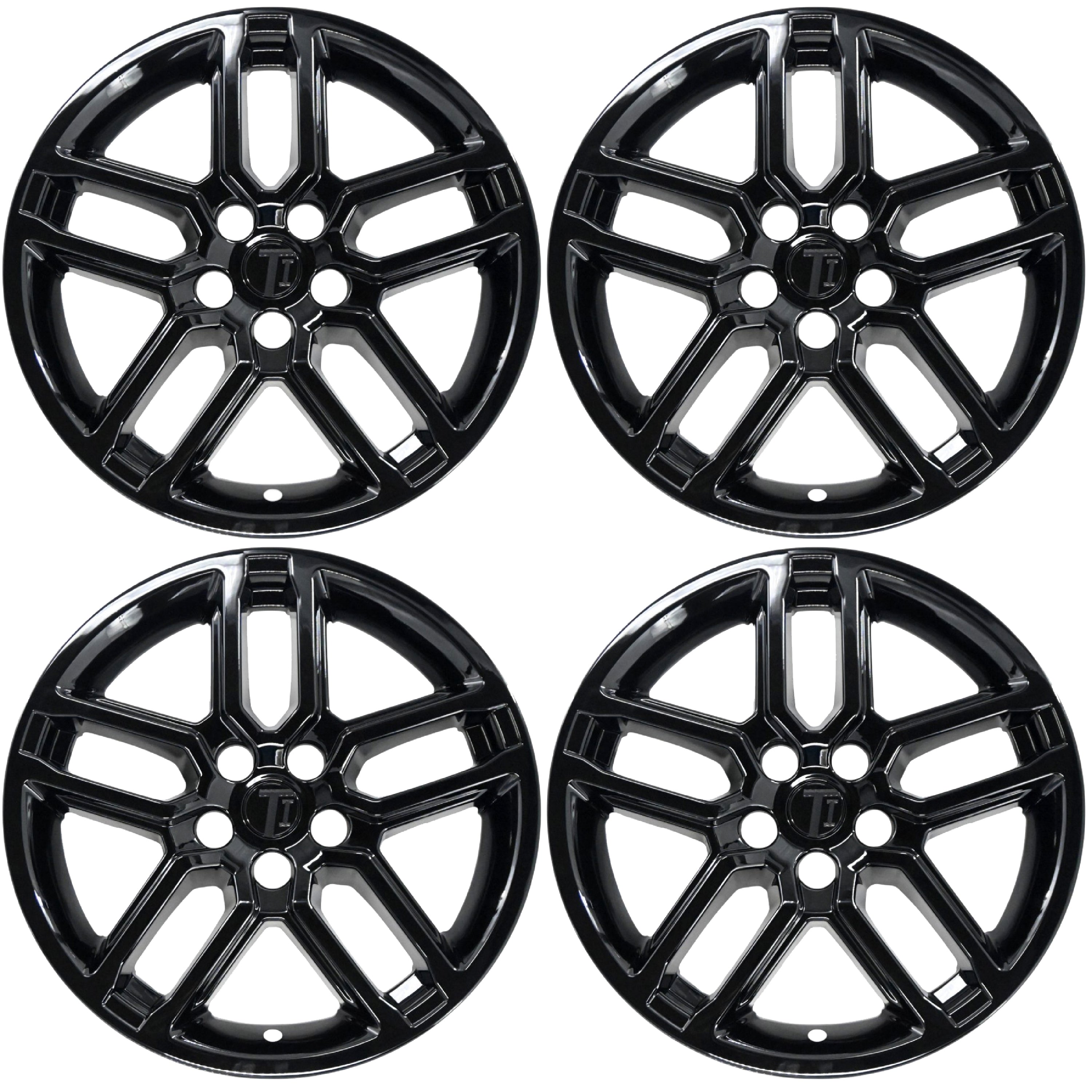 Chrome Delete Wheel Skin Set for 2025 Ford Explorer – Gloss Black Blackout Trim Accessory