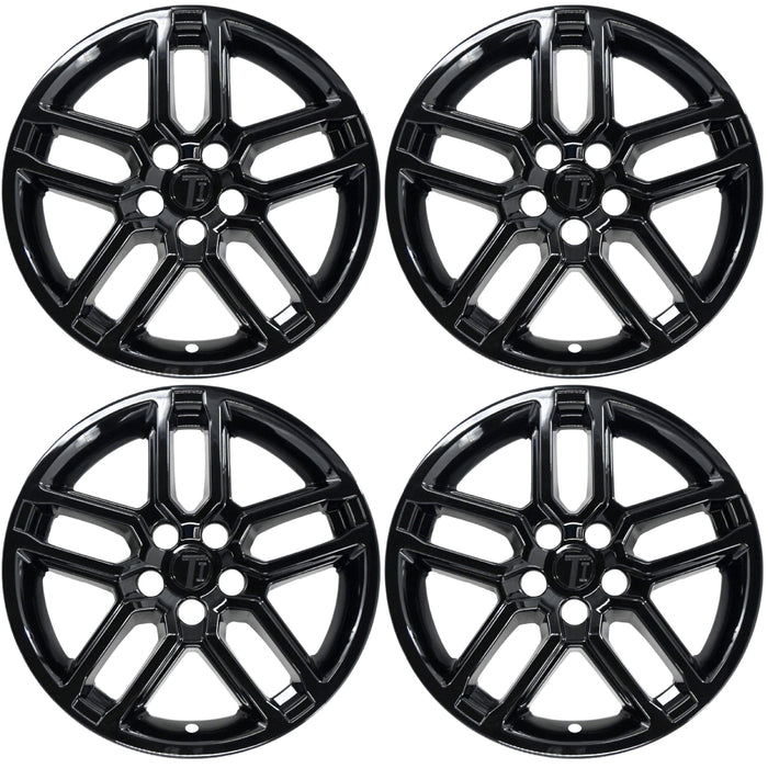 Chrome Delete Wheel Skin Set for 2025 Ford Explorer – Gloss Black Blackout Trim Accessory