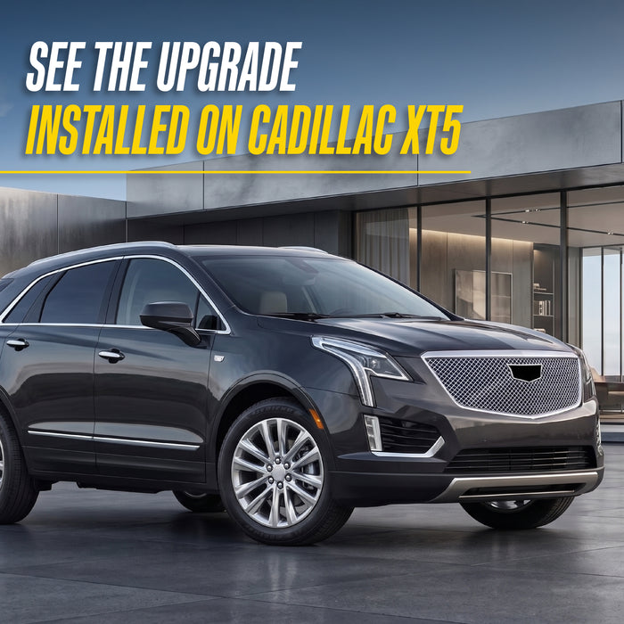 2019 Cadillac XT5 with Trim Illusion ABS483 Chrome Grille Overlay installed
