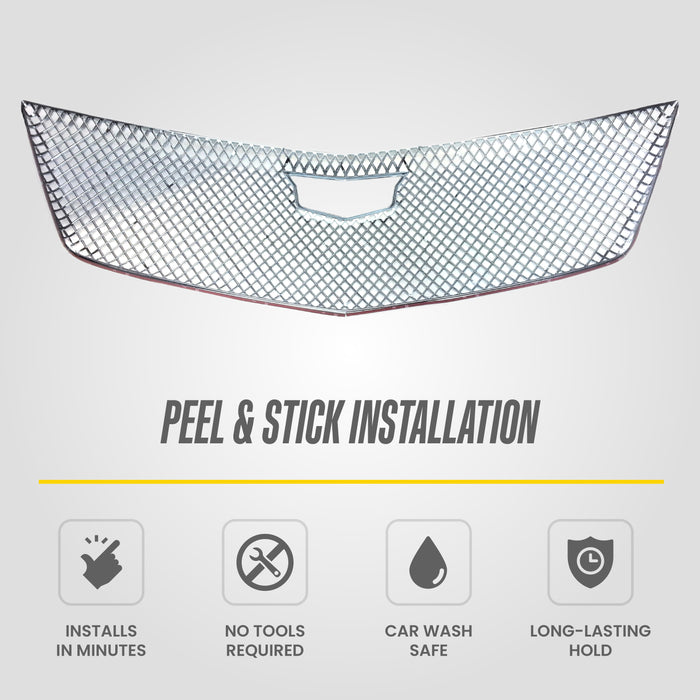 Peel and stick installation - ABS483 chrome grille overlay for 2018 Cadillac XT5