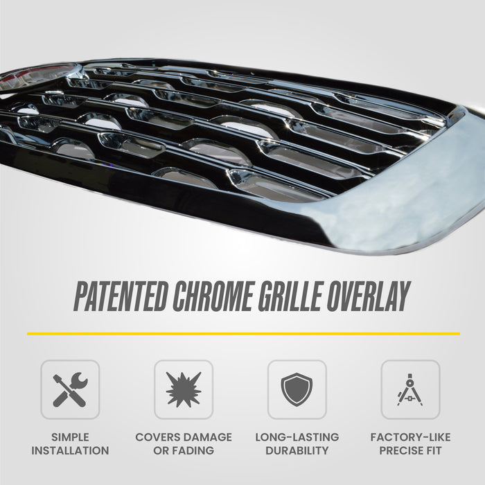 Patented ABS488 chrome grille overlay features for 2020 Kia Sorento