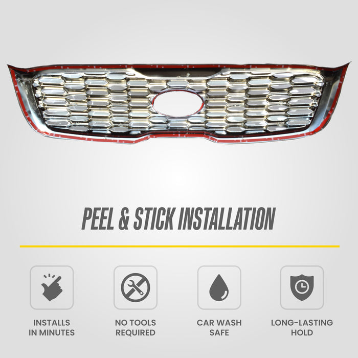 Peel & stick installation - ABS488 grille overlay for 2020 Kia Sorento