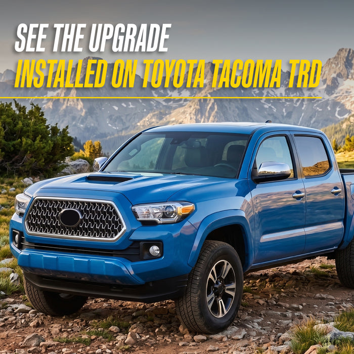 2018 Toyota Tacoma TRD with Trim Illusion ABS493 Chrome Grille Overlay installed