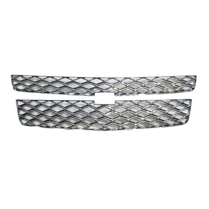 ABS494 2-piece chrome grille overlay for 2018 Chevrolet Suburban LT / LS