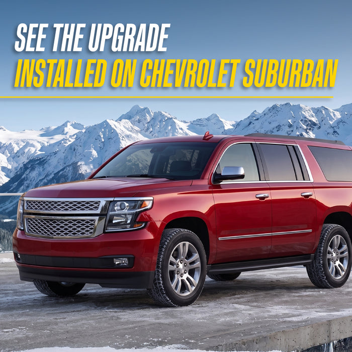 2016 Chevrolet Suburban with Trim Illusion ABS494 Chrome Grille Overlay installed