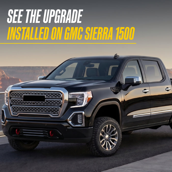 2021 GMC Sierra 1500 with Trim Illusion ABS496 Chrome Grille Overlay installed