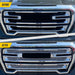 Before and after ABS496 chrome grille overlay on 2021 GMC Sierra 1500