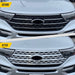 Before and after ABS505 chrome grille overlay on 2024 Ford Explorer