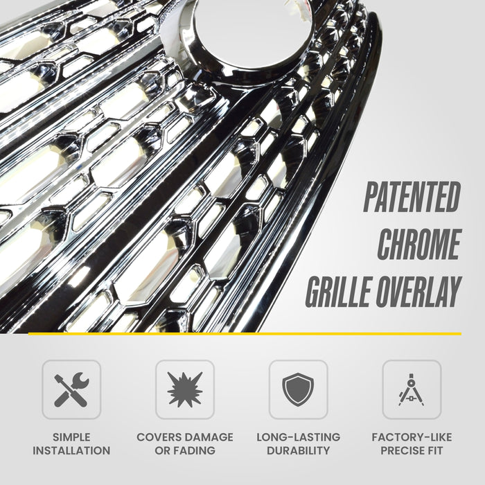 Patented ABS505 chrome grille overlay features for 2024 Ford Explorer