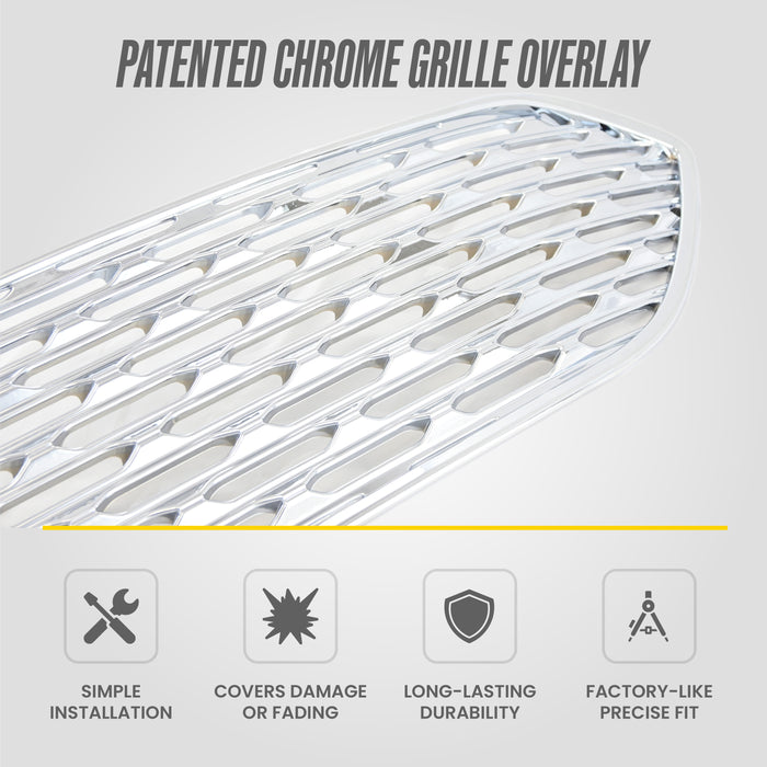 Patented ABS508 chrome grille overlay features for 2022 Ford Escape