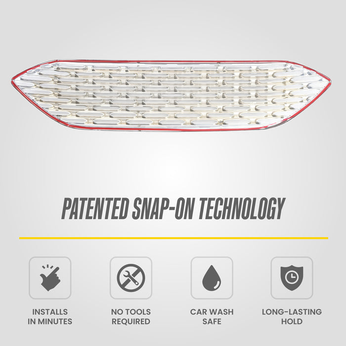 Patented snap-on installation - ABS508 chrome grille overlay for 2022 Ford Escape