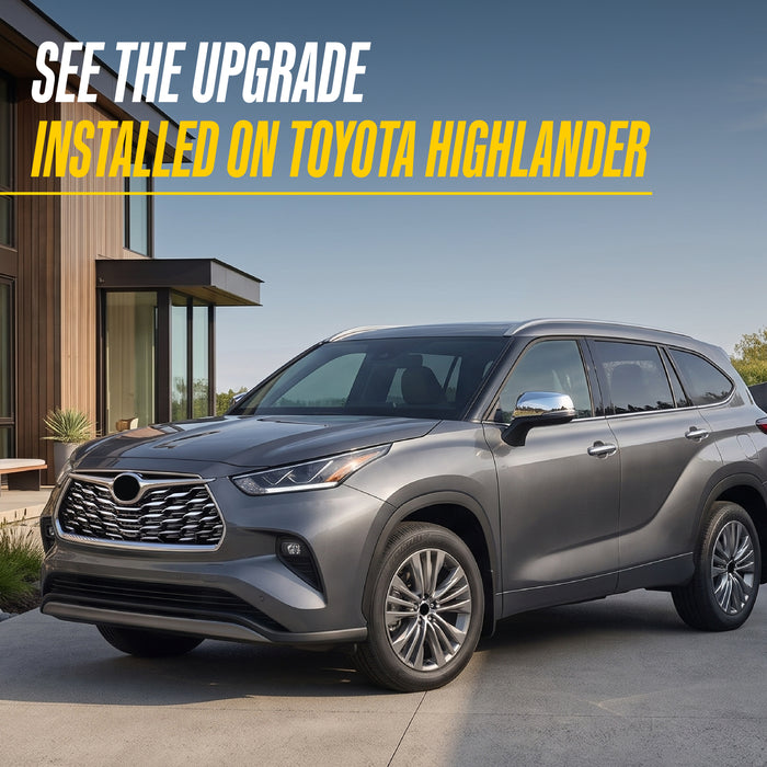 2024 Toyota Highlander with Trim Illusion ABS518 Chrome Grille Overlay installed