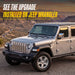 ABS522 chrome grille overlay installed on a Jeep Wrangler
