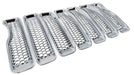 ABS522 chrome grille overlay for 2020 Jeep Wrangler, second angled view, 7-piece set