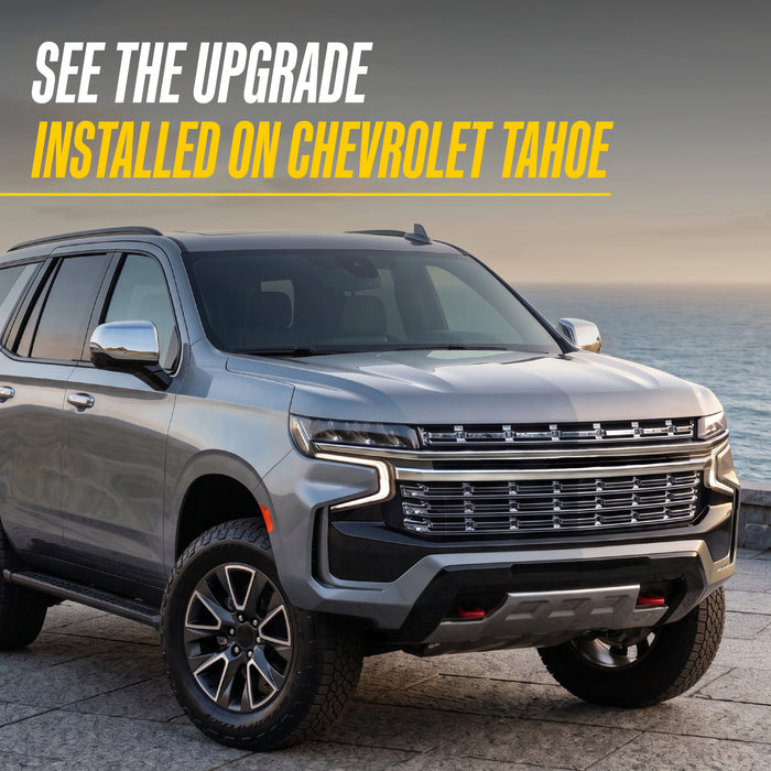 2024 Chevrolet Tahoe with Trim Illusion ABS523 Chrome Grille Overlay installed