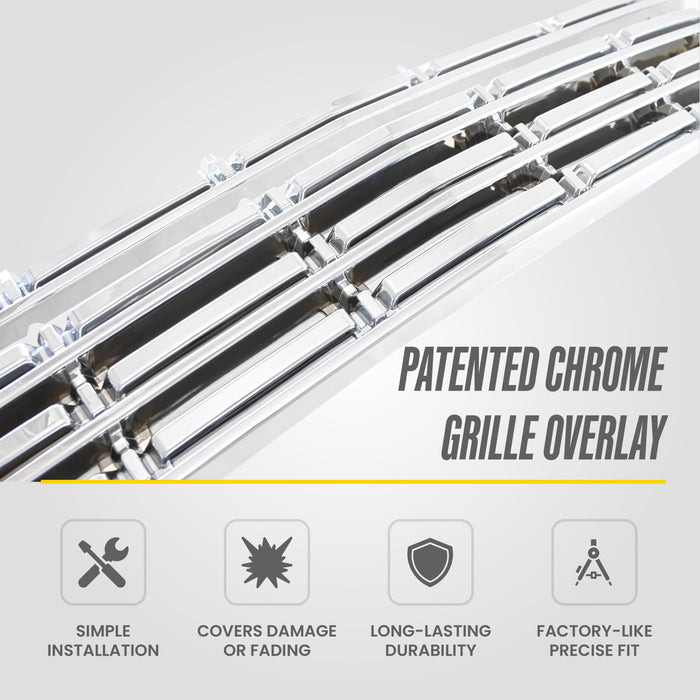 Patented ABS523 chrome grille overlay features for 2022 Chevrolet Tahoe