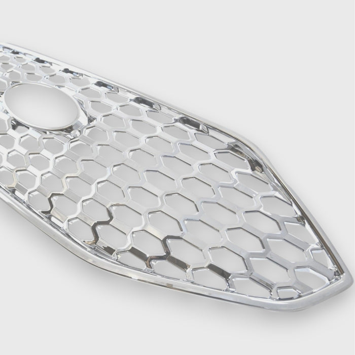 ABS525 chrome grille overlay close view ford edge
