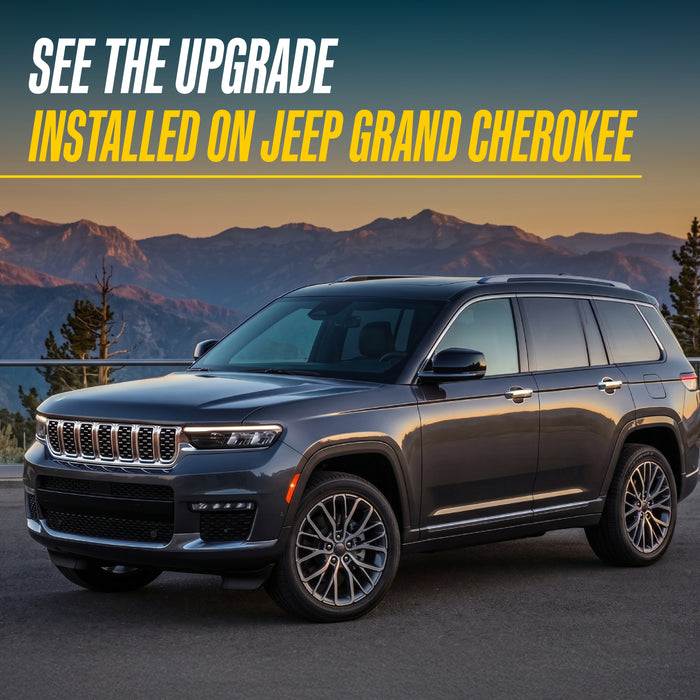2025 Jeep Grand Cherokee with Trim Illusion ABS534 Chrome Grille Overlay installed