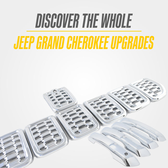 Matching Trim Illusion chrome upgrades for the 2024 Jeep Grand Cherokee